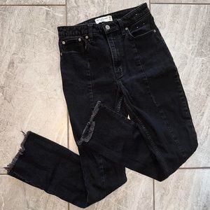 abercrombie & fitch curve love high rise skinny jeans- in short length